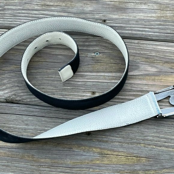 Ermenegildo Zegna Sport Men Belt Black Suede Leather Waistband Size 36-37 In Aut - Picture 5 of 12